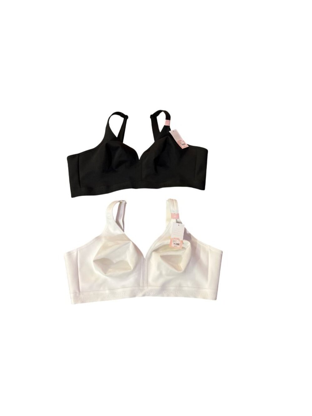 Cacique Womens White Wireless Full Coverage Bra 46D With Adjustable Straps